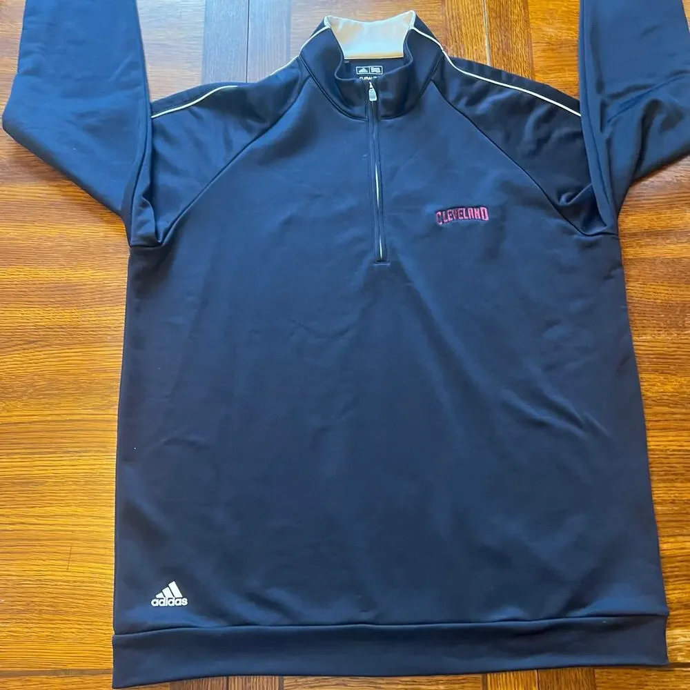 ADIDAS Climalite 🏀Cleveland Cavaliers Pullover 1/4 Zip M Navy Blue Golf - Picture 11 of 16